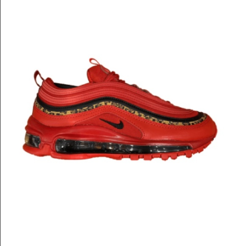 Nike 97 red and leopard